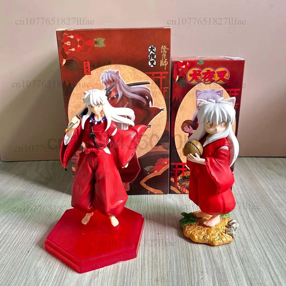 Figur Inuyasha Masa Kecil Inuyasha Memandang Kembali Memegang Pose Bola Mainan Model Figur Aksi Dekorasi Ruangan Boneka Dapat Digerakkan Bersama