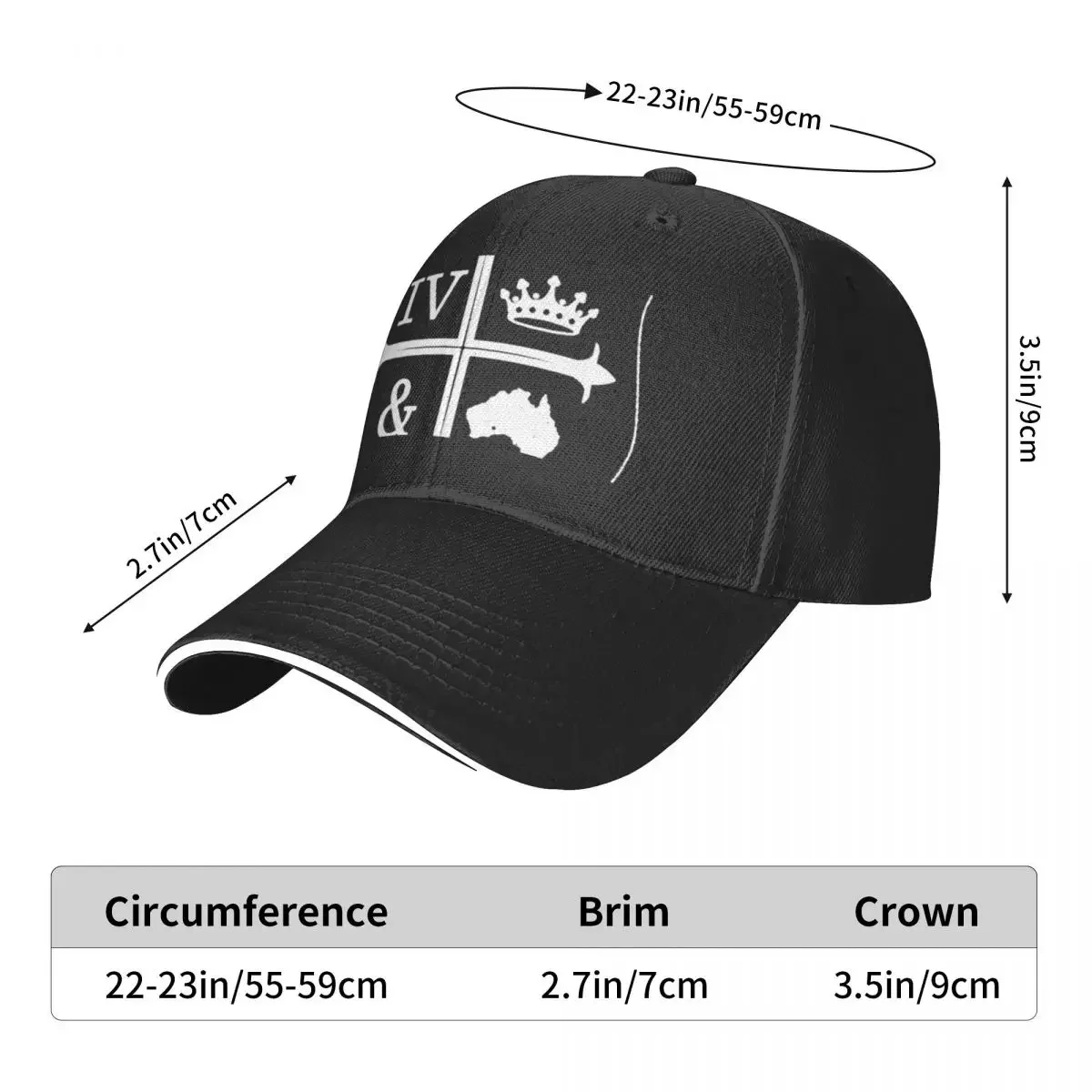 For king and country Logo best seller 101art Classic Baseball Cap derby hat Snap Back Hat Anime hiking hat Golf Men Women's