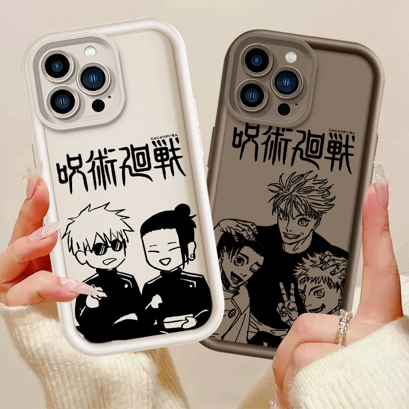 Comic Jujustsu Kaisen Gojo Soft Eye Ladder For Apple iPhone 15 14 13 12 11 SE2020 Mini XS XR X 8 7 Pro Max Plus Pro Phone Case