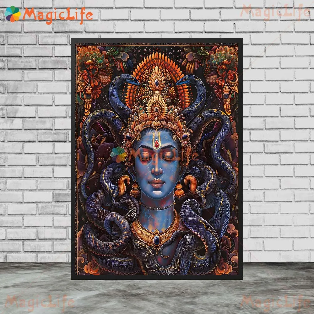 Hanuman Shiva Brahma Hindu Mythology Prints Posters Wall Pictures For Living Room Decor Poster Wall Art Canvas Painting Unframed