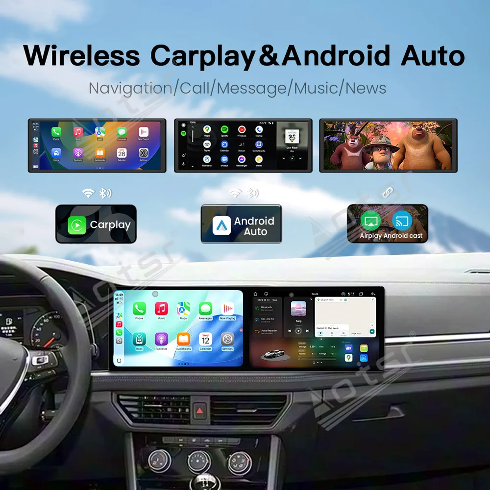 Dual 10.1 ‘’ Carplay Android 13 For Volkswagen Sagitar 2019-2022 Gps Navi Car Radio HD Touch Screen Stereo Auto car accessorie