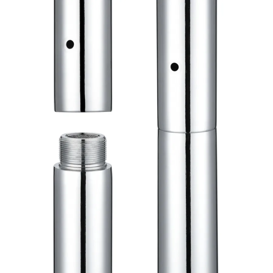 Extensión de poste de baile plateada 500 mm