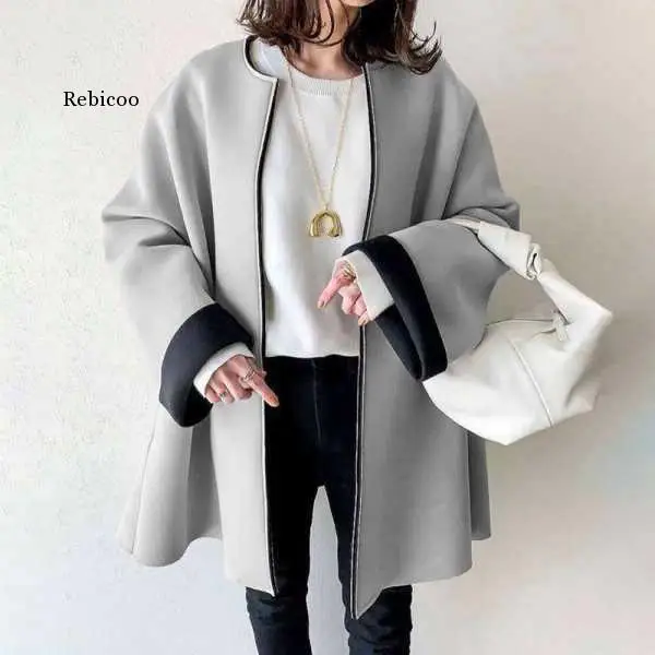 Korean Solid Female Coat Autumn Winter Thicken Causal Woolen Women Cardigan Outwear Tops 2022 New Fashion Open Stitch