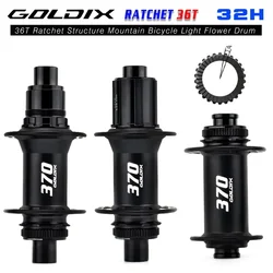 GOLDIX M370 MTB Hub 32 Holes BOOST Disc Brake 36T Ratchet THRU/QR 148mm 141mm Noise Hub for SHIMANO MS HG SRAM XD