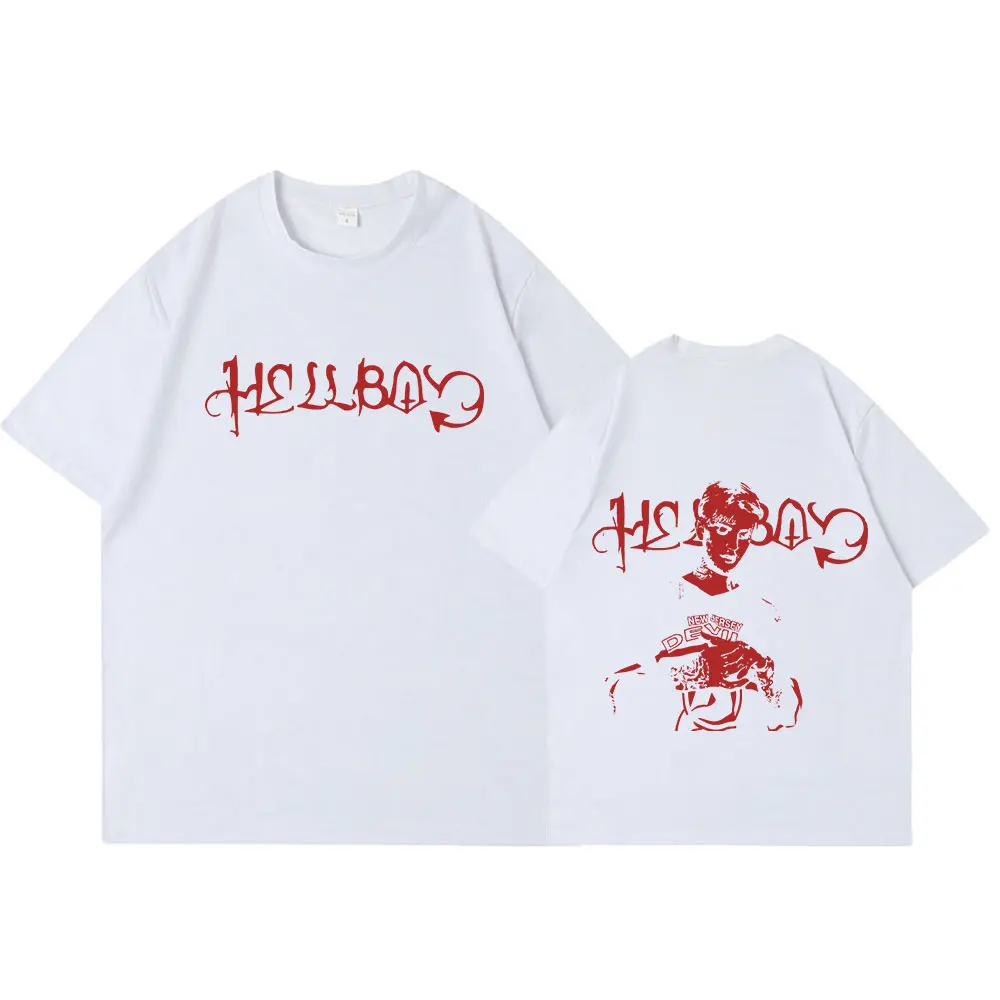 Rapper Lil Peep Crybaby Hellboy T-shirt Vintage Hip Hop T Shirt Men's Women Clothing Cotton Oversized Short Sleeve T-Shirts Tops image 4