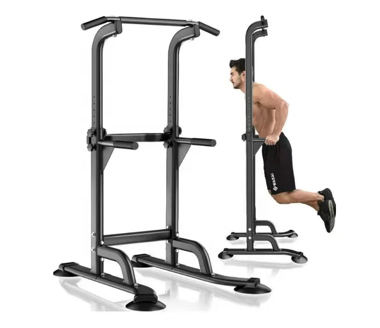 Self-Assembly Power Tower Dip Station Steel Pull-up Bar