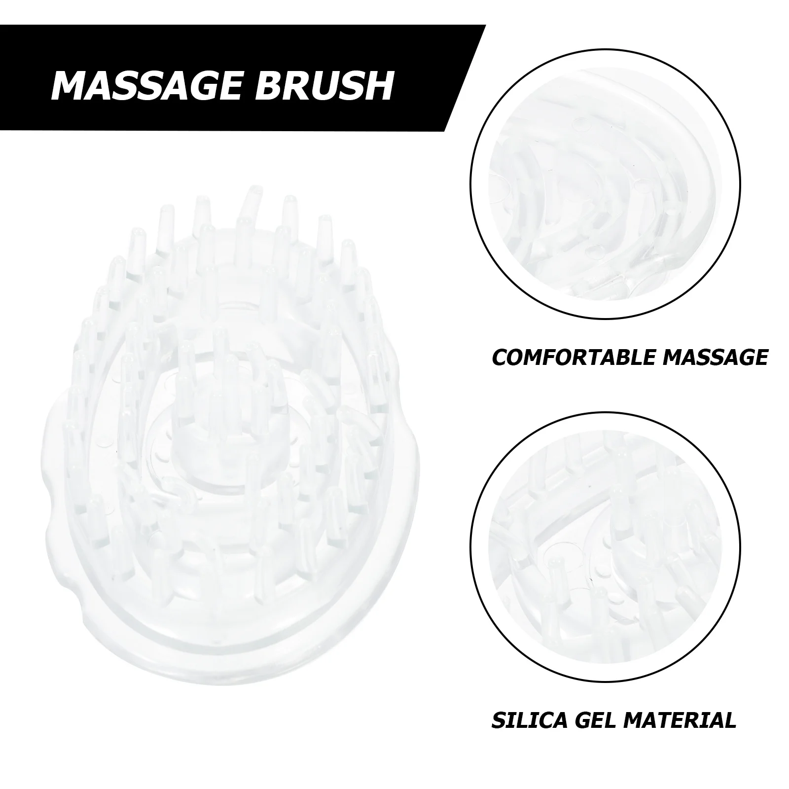 

2 шт., щетка для ухода за головой, расческа для мытья волос, отшелушивающий массажер для кожи головы, гладкий, удобный массаж для здорового цвета, отверстие для сушки волос