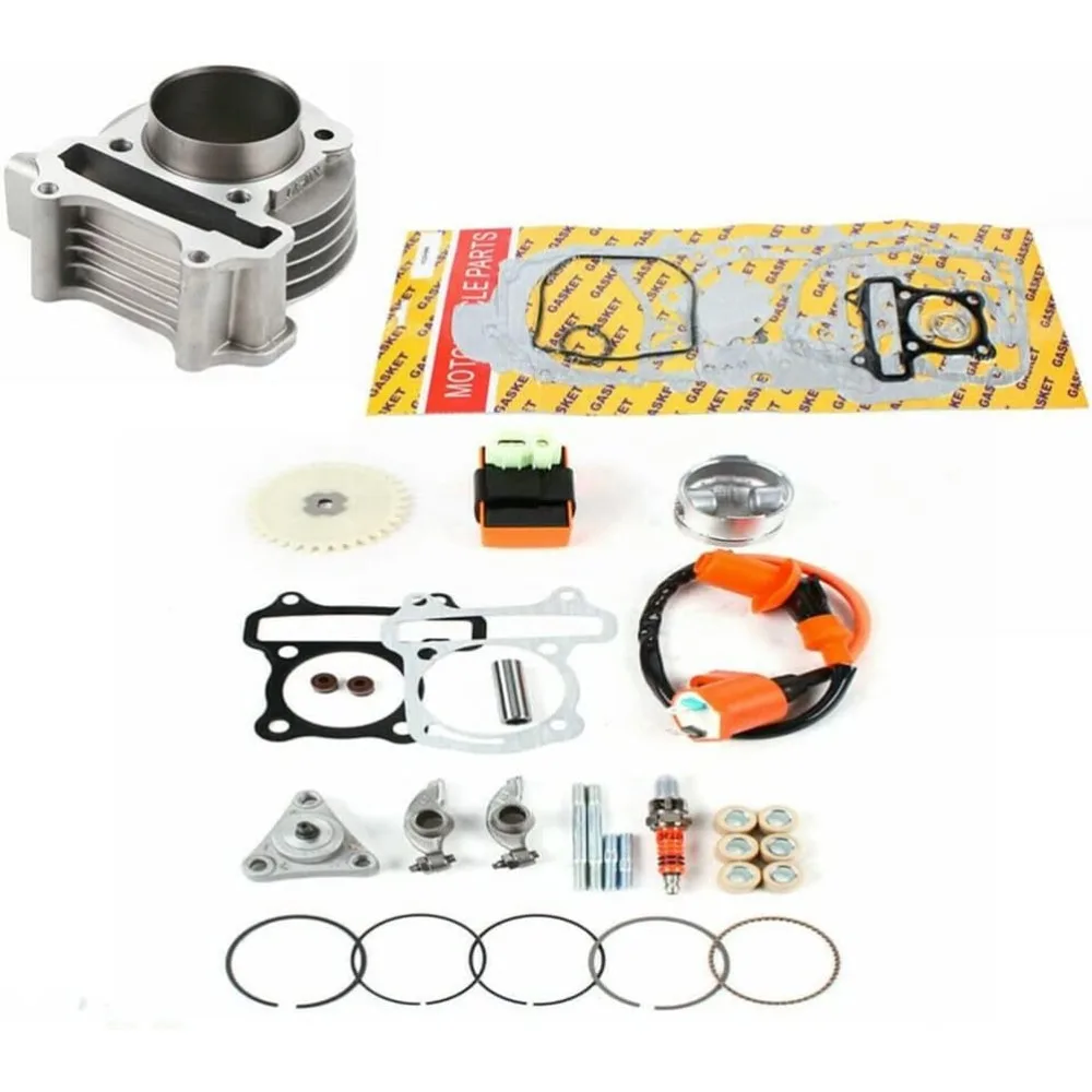 

Комплект цилиндра и поршня GY6 50cc/100cc, диаметр 50 мм, металлический, серебристый, для скутеров и мопедов 139QMB 1P39QMB, прямое использование, с катушкой зажигания и CDI