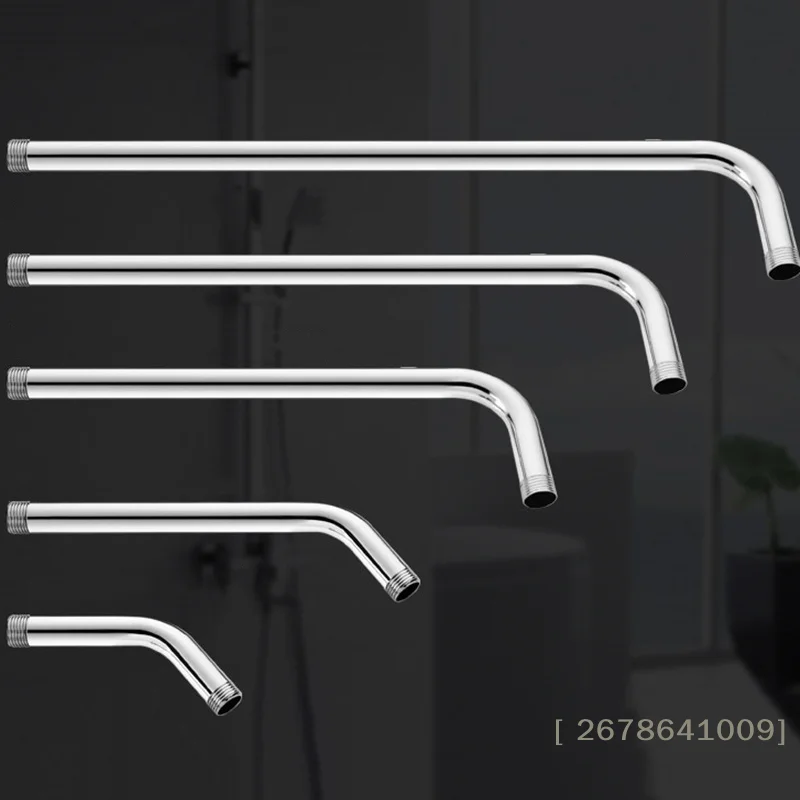 ✔1PC Wall Shower Arm Rust Proof Shower Head Extension Pipe Stainless Steel Arm Bracket Bathroom Home Accessories