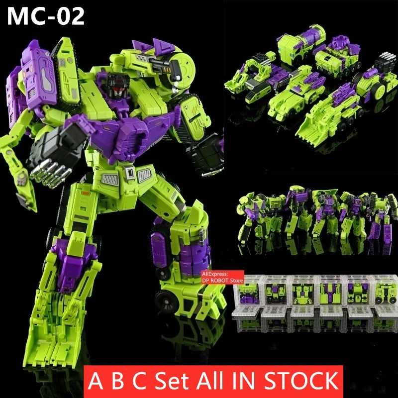 【ABC Set IN STOCK】MICRO COSMOS Transformation MC-02 MC02 Devastator RIKI-OH Scrapper Hook Mixmaster DW Cartoon Action Figure