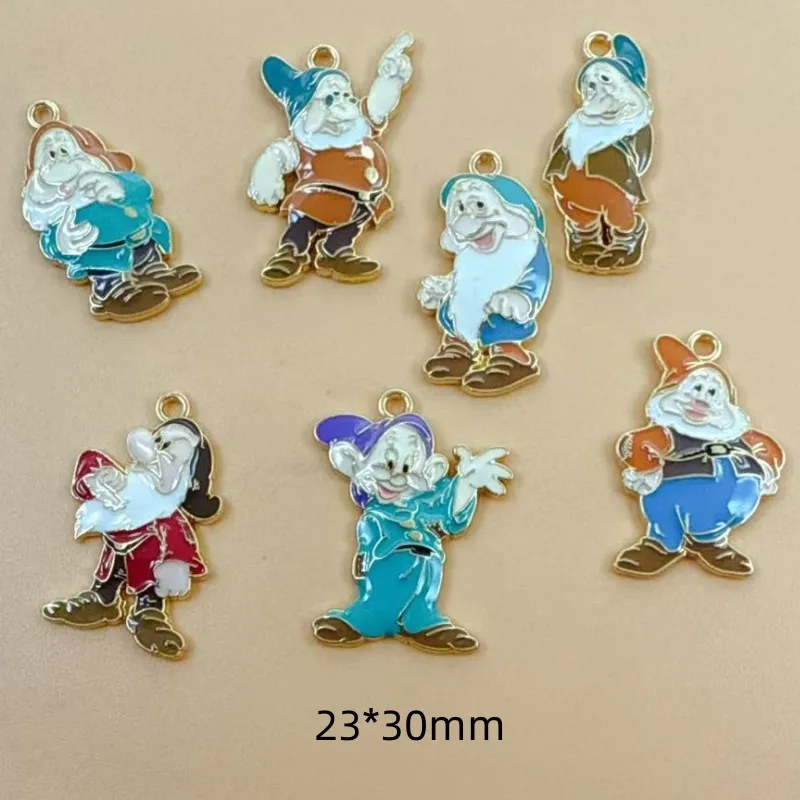 10pcs Character Enamel Charms Earring Pendant for DIY Keychain Necklace Metal Jewelry Accessories Cartoon Anime