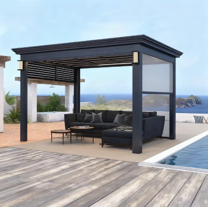 

Venetian Gazebo Villa Courtyard Outdoor Garden Gazebo Sun Shed, Gazebo Terrace Corridor