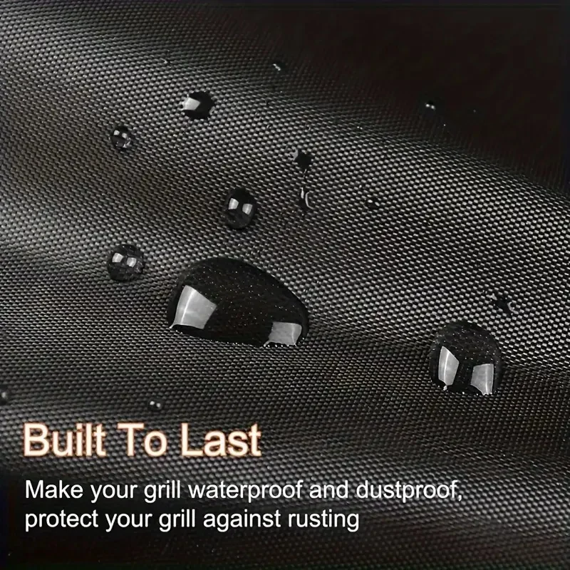 Verbeterde robuuste polyester grillhoes - weerbestendige verstelbare trekkoordsluiting, geschikt voor de meeste grills, meerdere maten