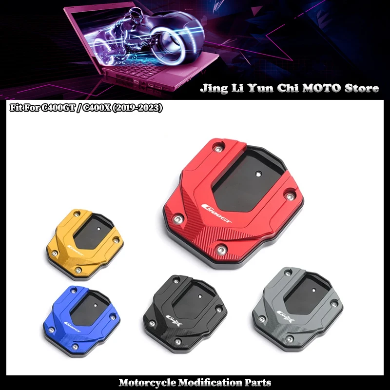 

Motorcycle Accessories Foot Side Stand Auxiliary Pad Kickstand Support Plate Extensio Fit For BMW C400GT C400X 2019-2023 C400