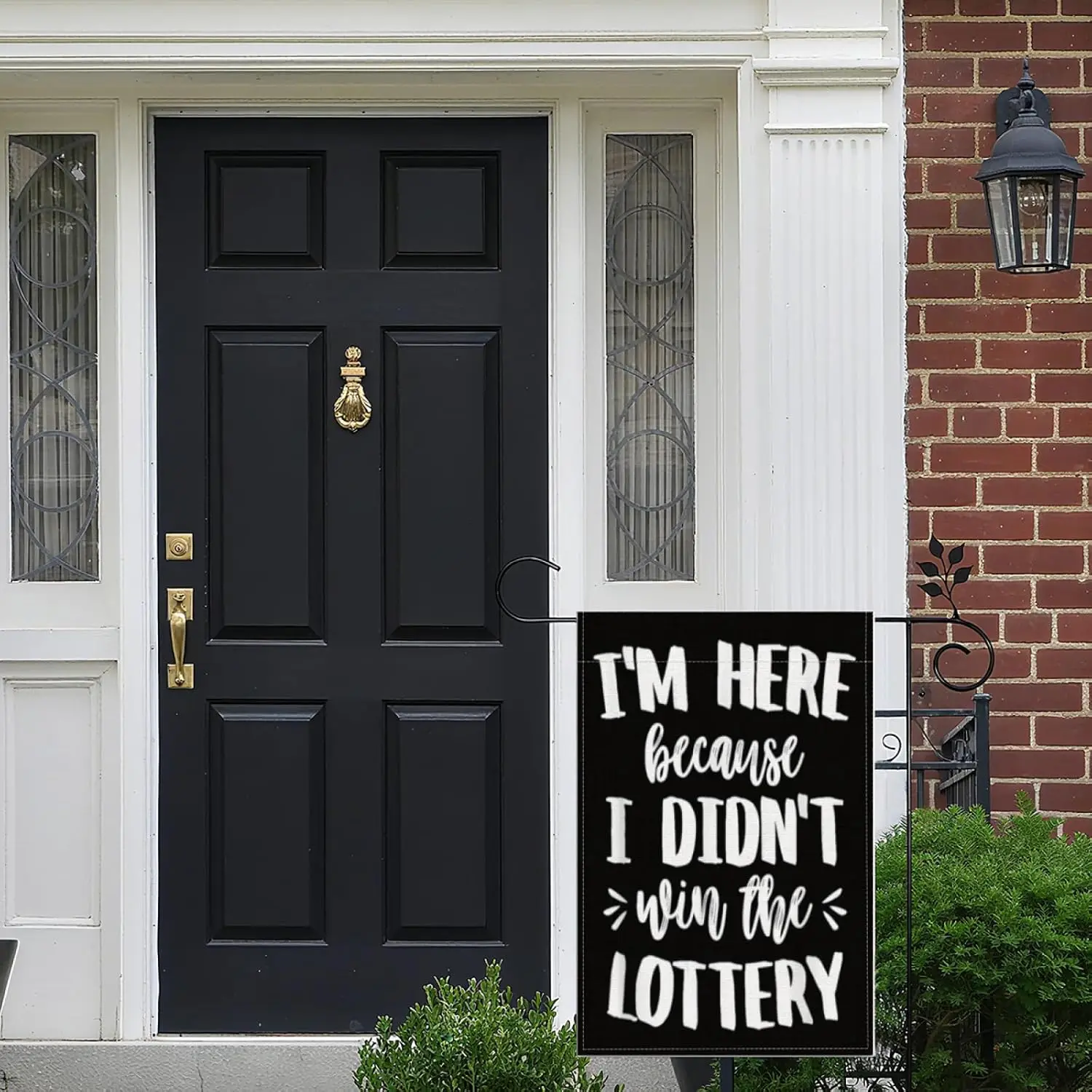 I'm Here Because I Didn't Win The Lottery Funny Work Garden Flags,Double Sided Yard Flag Banners Decoration Home Hol ZZM