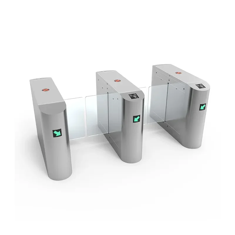 Waist Height Turnstile Arms RFID Access Control System Sliding Barrier Gate Turnstile Office Block Security Turnstile