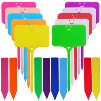 30-100pcs 정원 재사용 가능한 플라스틱 식물 레이블 T 형 기호 태그 방수 마커 레코드 플레이트 꽃 야채 화분 스테이크