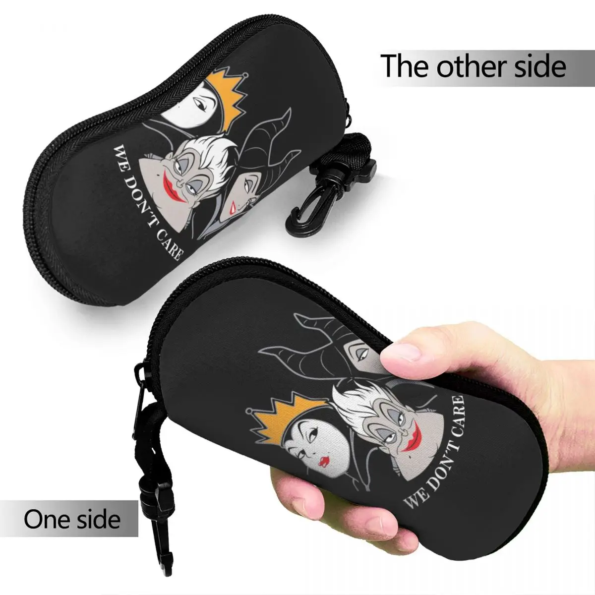 Villains Maleficent Evil Queen Glasses Case Waterproof Funny Cartoon Sunglasses Storage Box Vintage Eyeglasses Box