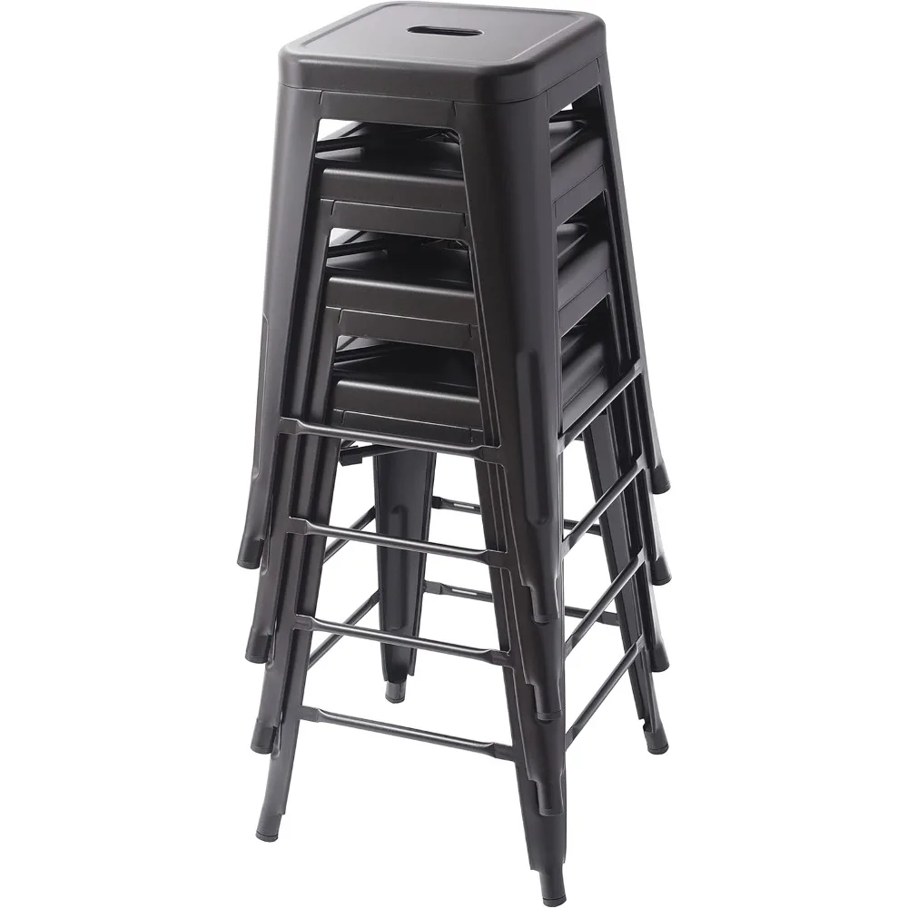 

Metal Bar Stools - 24-Inch, Set of 4, Black