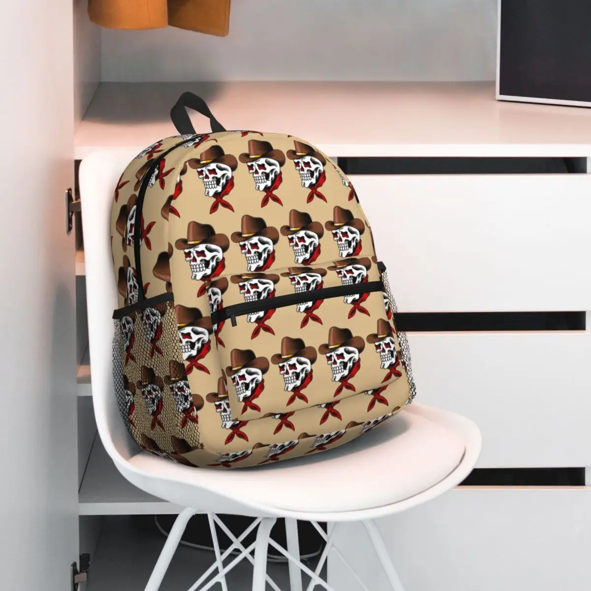 Salty-Dog American Traditional Cowboy Tattoo Backpack Student BookBag Children School Bag Computer Shoulder Bags for Men Women