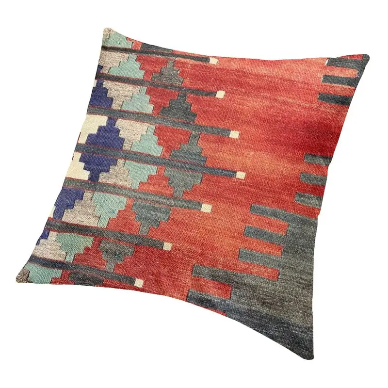 Vintage Turkish Kilim Navaho Weave Aztec Textile Cushion Cover 45x45cm Soft Boho Ethnic Persian Tribal Pillow Sofa Pillowcase