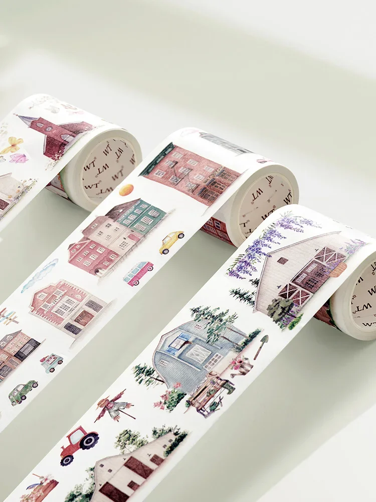 WT A 하우스, 저널 와시 테이프 다이컷팅 동화 스타일 DIY