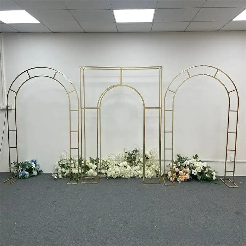 3-teiliges romantisches Hochzeitsbogen-Dekor für den Außenbereich mit Willkommens-Türbanner, Ballon-Display-Regal, Party-Event-Blumenbogen-Hintergrund – Detail 4