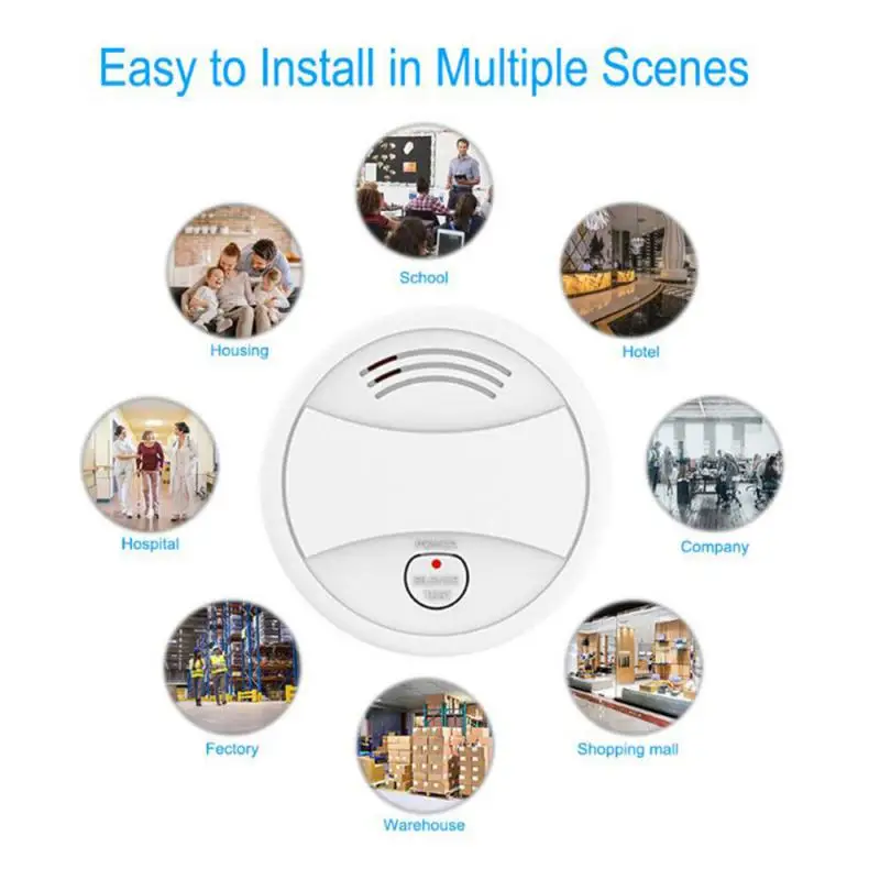 Real Time Notification Graffiti Alarm Reliable Smoke Detection Detector High Performance Fire Safety Wireless Smoke Alarm Alarm
