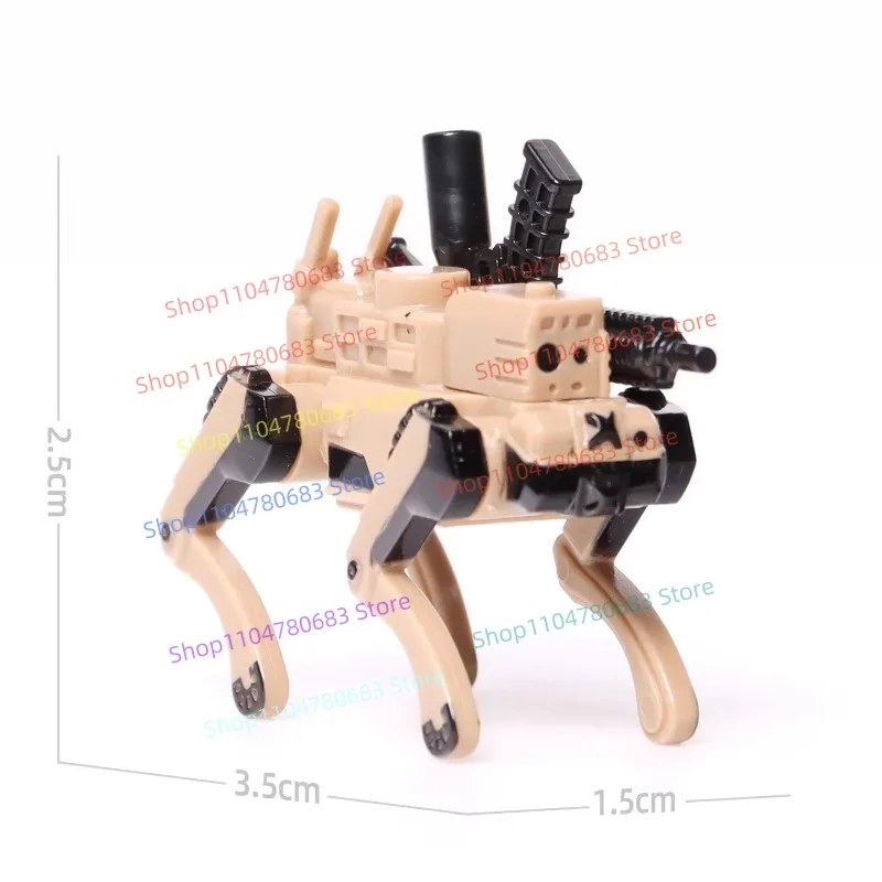 MOC New Military Building Blocks Doll Robot Fighting Robot Wolf Robot Dog Mosaic Toy Gift Ornaments Collection