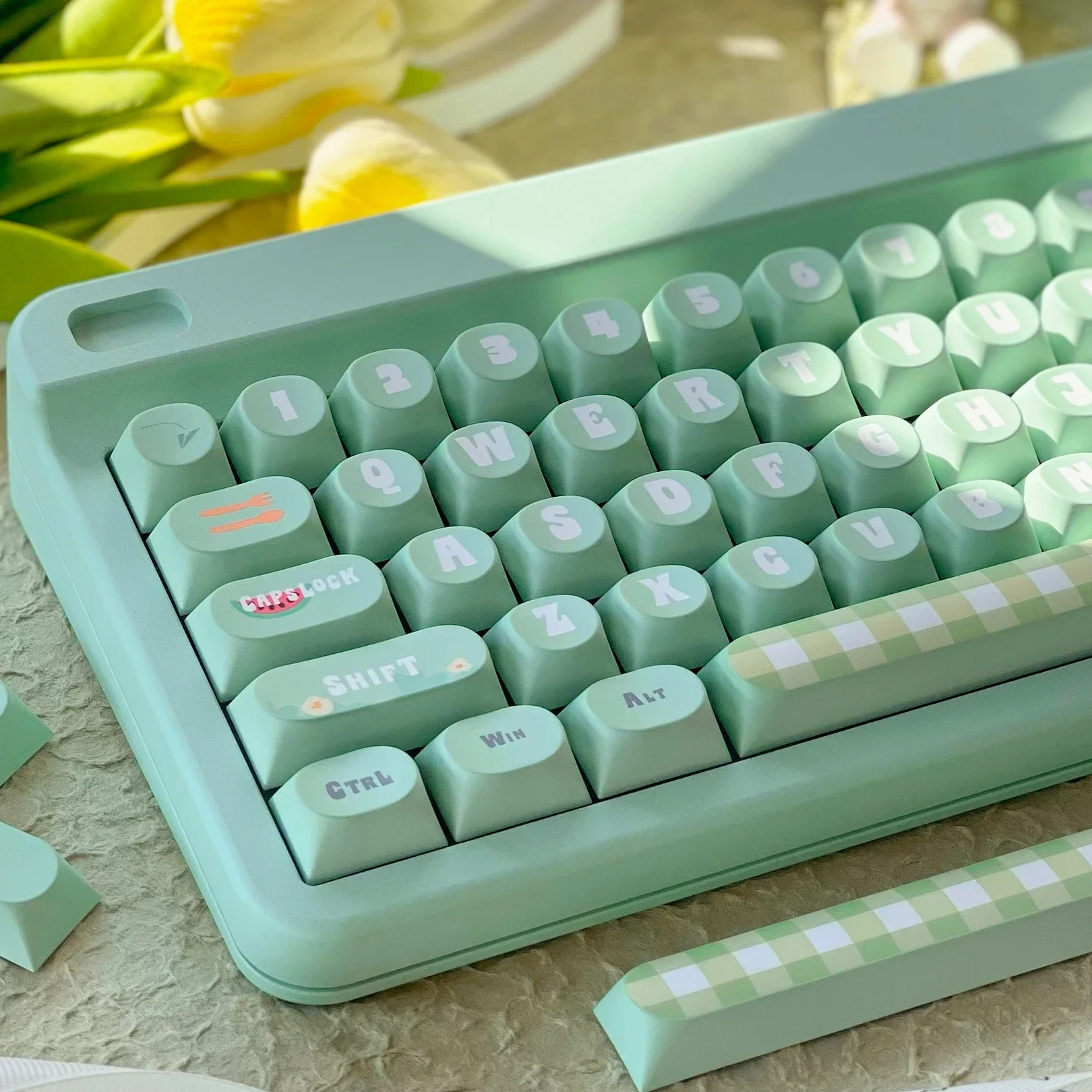 Undefined DDA Height PC Transparent Glazed Yellow Transparent Keycap 170 Keys Personalized Keycap