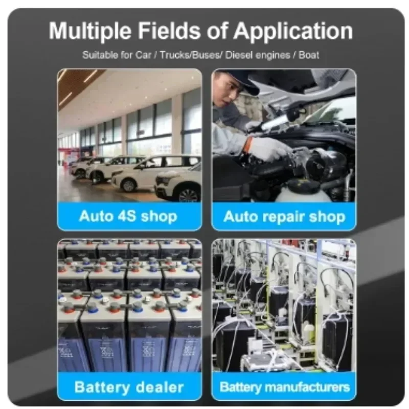 Zhouce NF-512 analisador de testador de bateria de carro 12v 24v analisador de bateria automotivo plugue de carga rápida ferramentas de diagnóstico de teste de partida