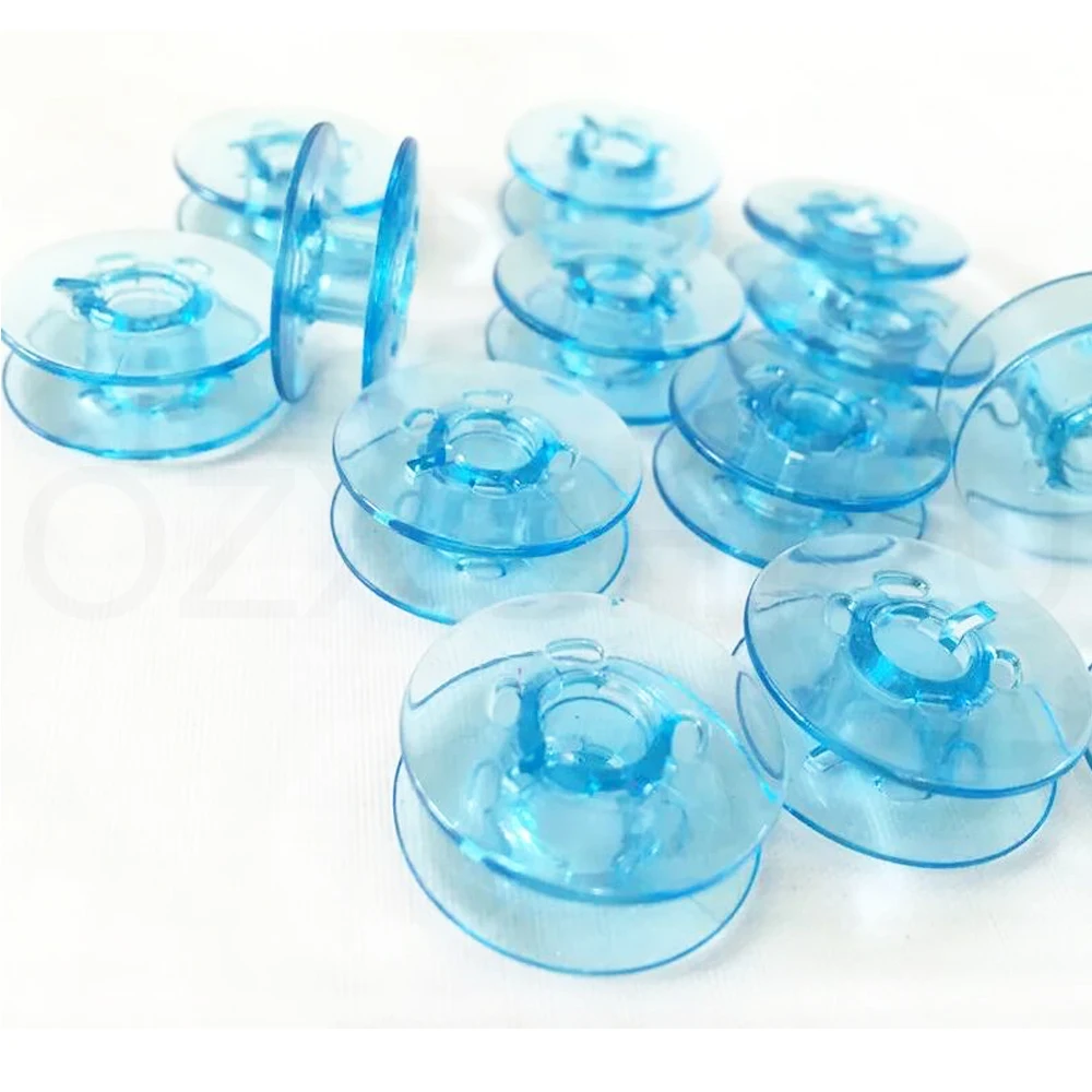 10PCS Sewing Parts Plastic Bobbins For Pfaff Home Sewing Machines Accessories #9033p (Blue Color)