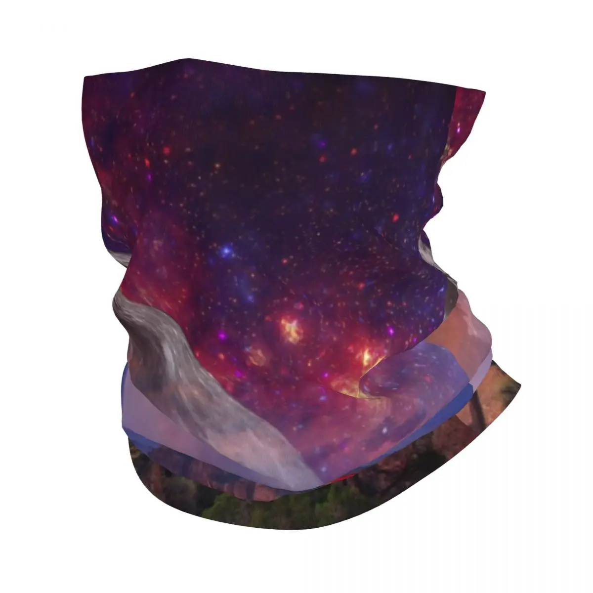 Fantasy Universe Earth Landscape Bandana Neck Cover Printed Magic Scarf Multifunction FaceMask For Men Women Adult Washable