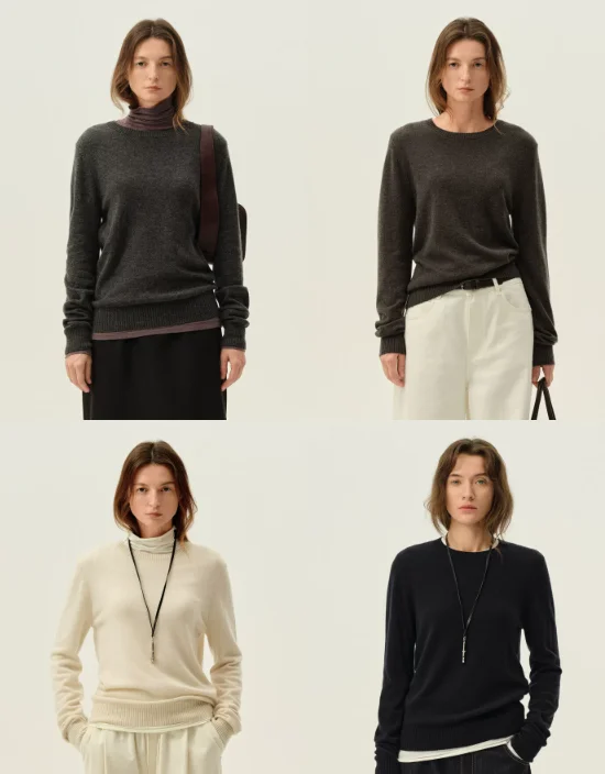 The new 100% wool pullover in autumn and winter has a loose and high-grade feeling for women.