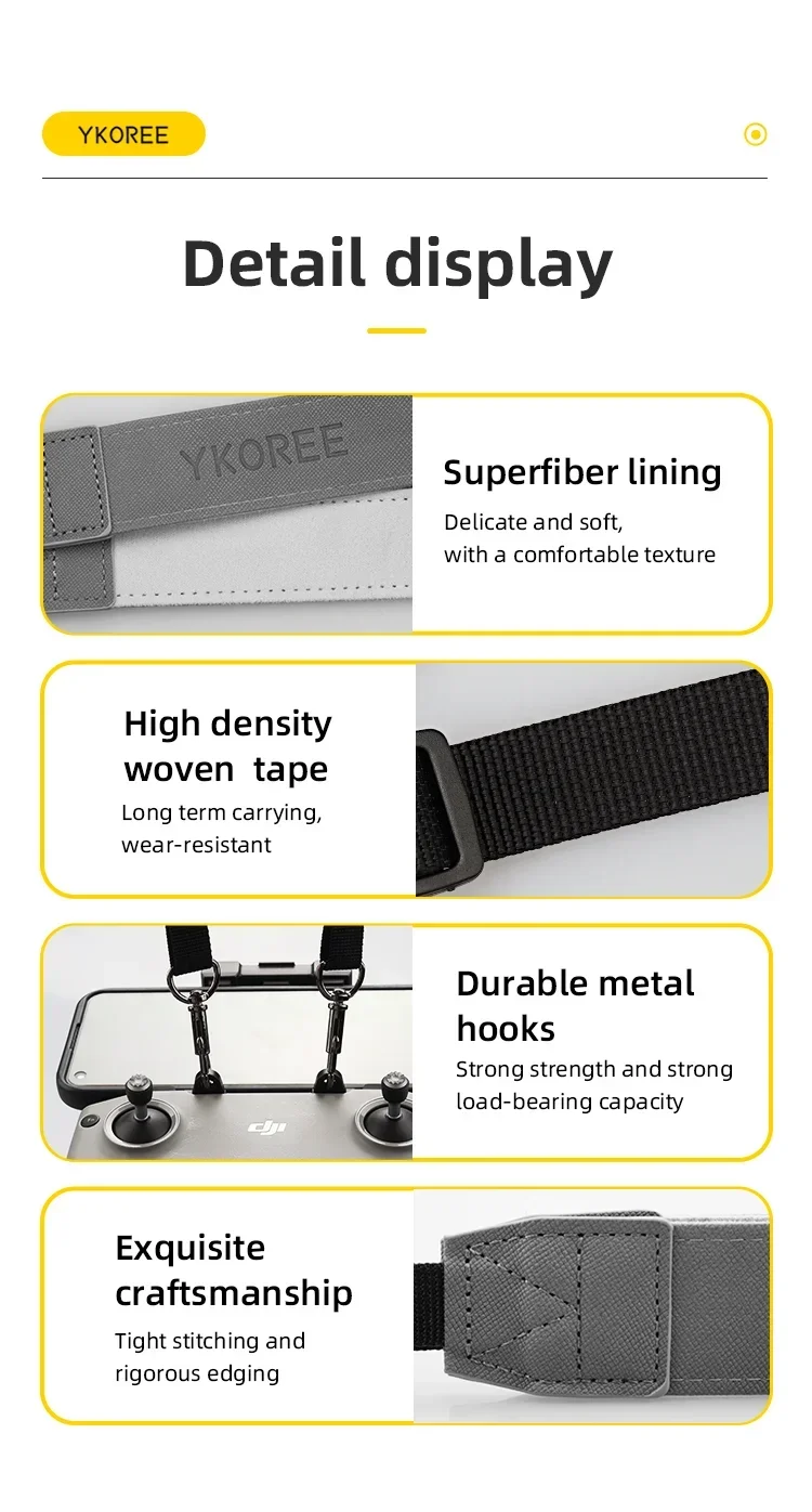 Fernbedienung Lanyard NeckStrap mit festem Haken für DJI MINI 2/Mini 3 4 Pro/Air 2S/3/Mavic 3/DJI RC N1 N2 3 Drohnenzubehör – Detail 21
