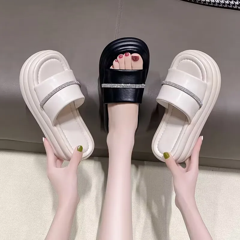 

Туфли женские на танкетке, босоножки на платформе, открытый носок, высокий каблук, без задника, дизайнерские, лето