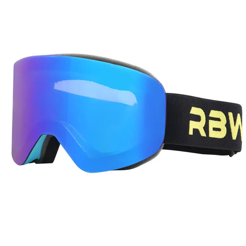 Magnetic Ski Goggles Double-Layer Anti-Fog UV400 Snowboard Goggles Ski Eyewear for Men and Women