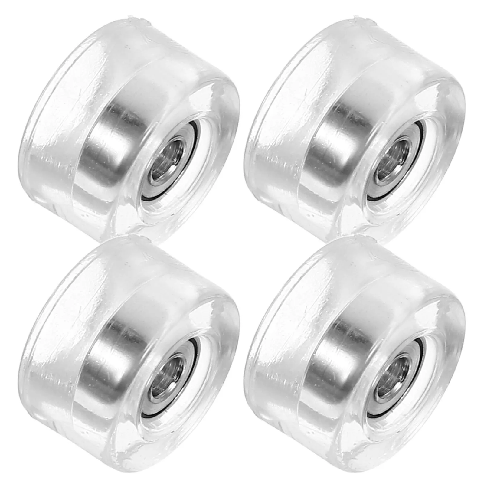 

4pcs Finger Skateboard Wheels Transparent Lightweight Bearings Smooth Replacement Parts For Tricks Practice Outdoor Skating