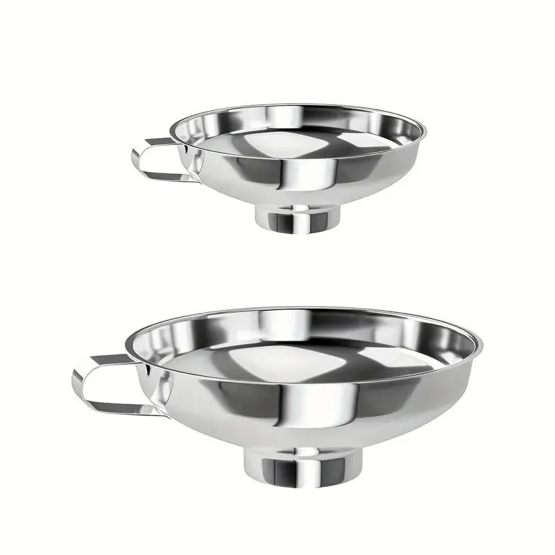 Wide Mouth Stainless Steel Funnel Kitchen Making and Spice Transfer Efficient Hopper Design for Water and Liquid Storage