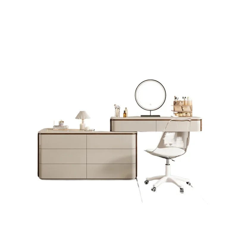 

Solid wood makeup table, dresser, chest, integrated corner makeup table