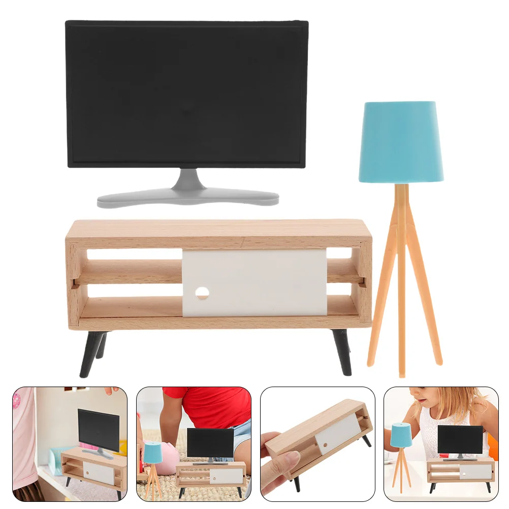 Mini accesorios para dormitorio, modelo de gabinete, juguetes en miniatura, decoración para niños, suministros para el hogar, muebles de madera, accesorio de escena