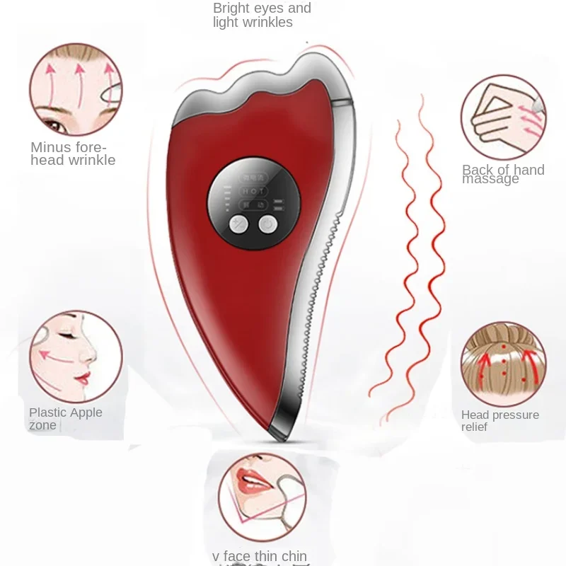 Gratis Ongkir Scraping Massager เครื่องนวดหน้าไฟฟ้า Meridian Dredge แปรง Lymph คอคอ Facial Eye Beauty Board