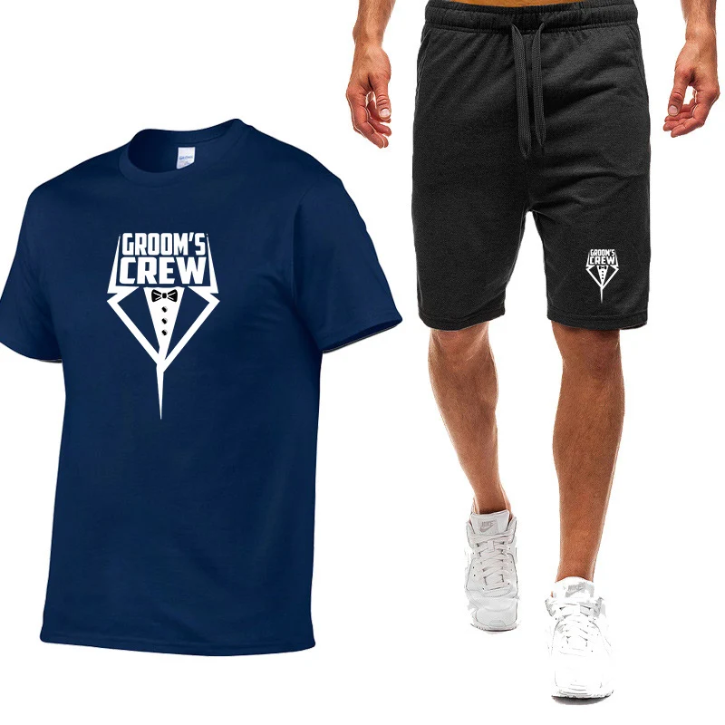 Conjunto Deportivo de Verano para Hombre, Camiseta y Pantalones Cortos con Estampado Deportivo, Estilo Casual, Camiseta de Manga Corta, Conjunto para Correr