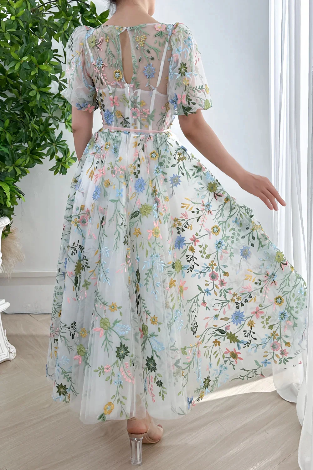 Jessica Embroidery Flowers Sweetheart  Wedding Dress Fairy Luxury Tulle Elegant Prom Dresses فساتين سهرة Vestidos De Fiesta