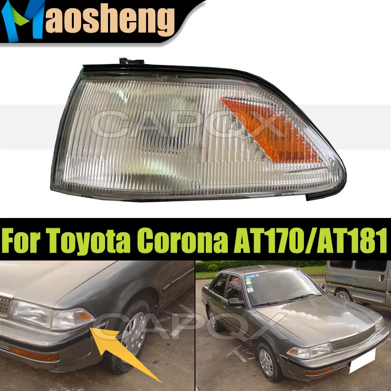 Luz de esquina del parachoques delantero para Toyota Corona AT170/AT181 1987-1992, luz de señal de giro lateral del parachoques delantero