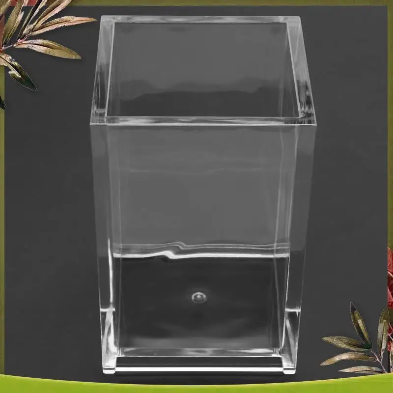 

New-Acrylic Pen Holder 10 Pack,Clear Desktop Pencil Cup Stationery Organizer For Office Desk Accessory