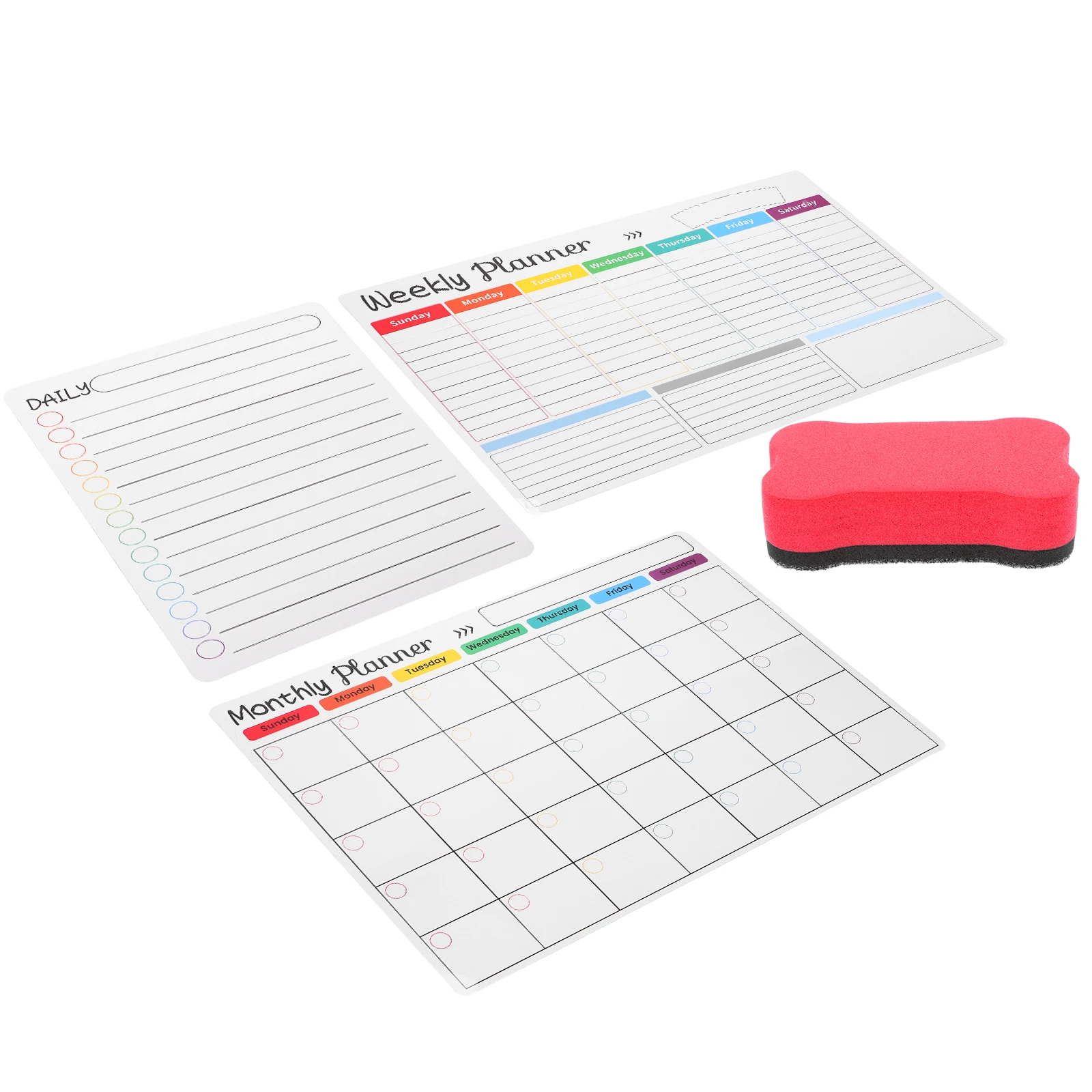 

1Set Magnetic Planner Board for Fridge Wall Smooth Erasable Weekly Schedule Organizer Weekly Planner Magnetic Fridge
