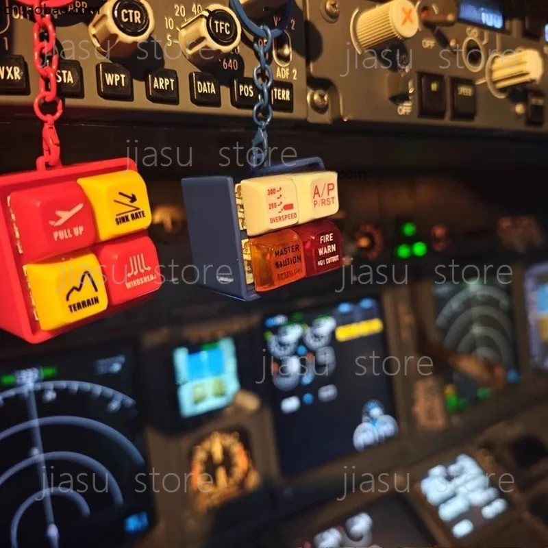 Genuine Boeing 737 Airbus A320 EGPWS Warning Sound Simulator Warns Commercial Aircraft Route Pilot Crew Car Keychain