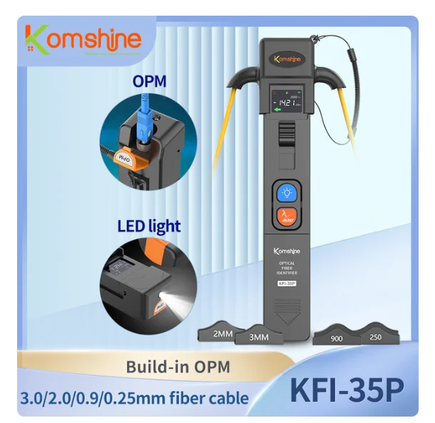 Imagem -06 - Komshine-fibra Óptica Trafic Identifier Kfi35 45 10mw Vfl Função do Medidor de Energia Luz Led Novo Design 2023