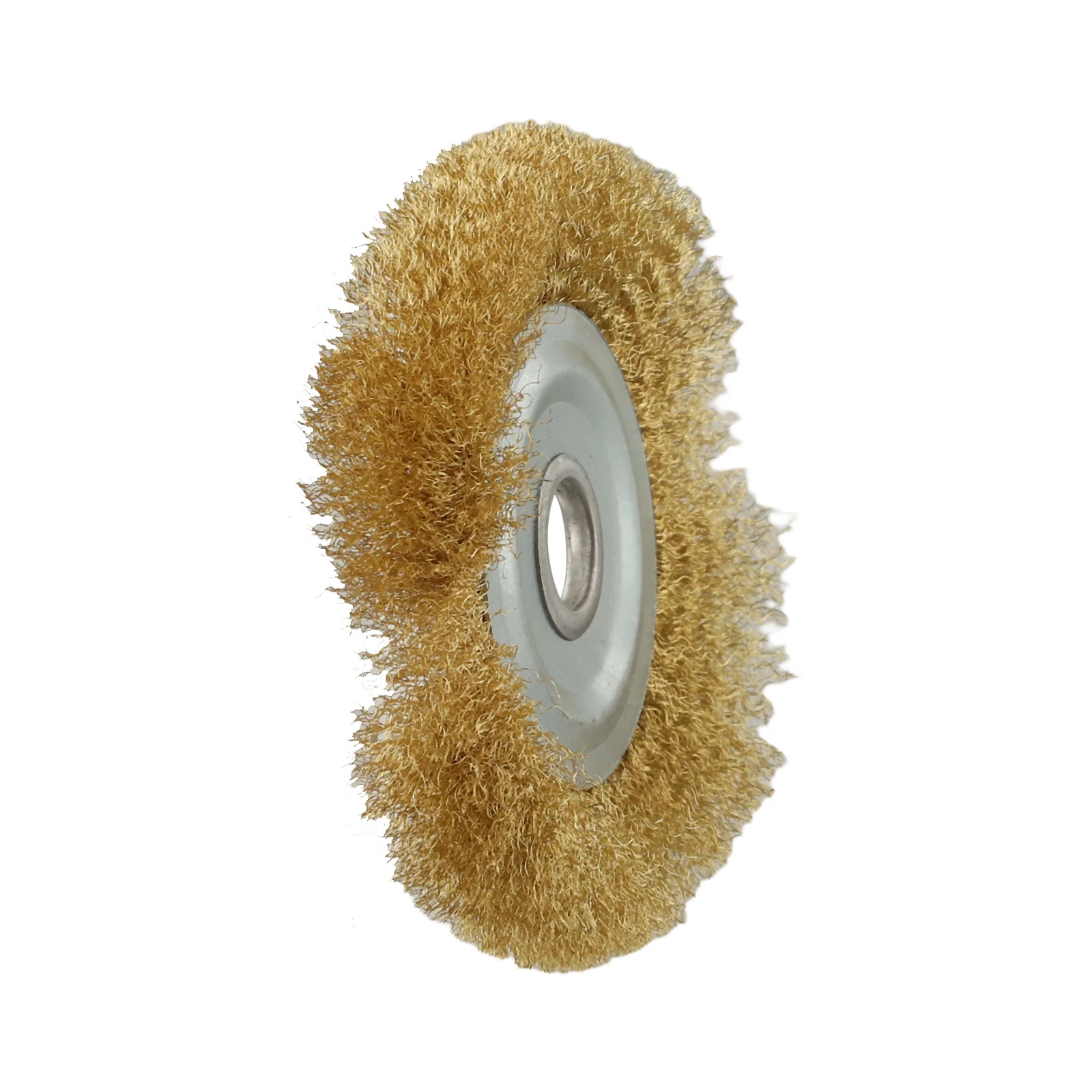 Grinding Wire Wheel Brush with Soft Flat 0 15mm Copper Wire for Efficient Polishing Rust Removal and Metal Refinishing